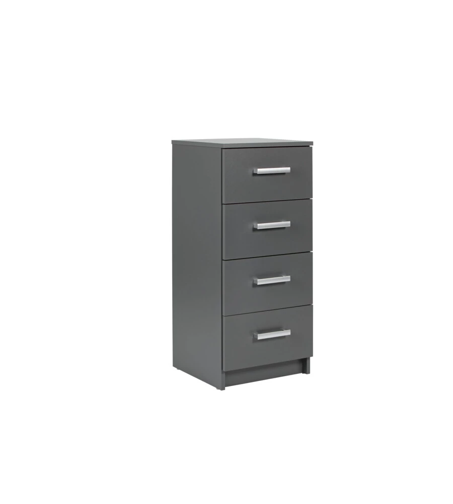 CASSETTIERA GRIGIA CON 4 CASSETTI, 41,2X40X91,5 CM